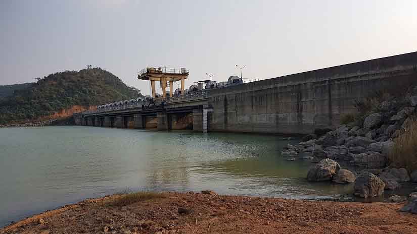 Front view of the Kelo Dam near Raigarh in Chattisgarh. Image Courtesy: 101Reporters