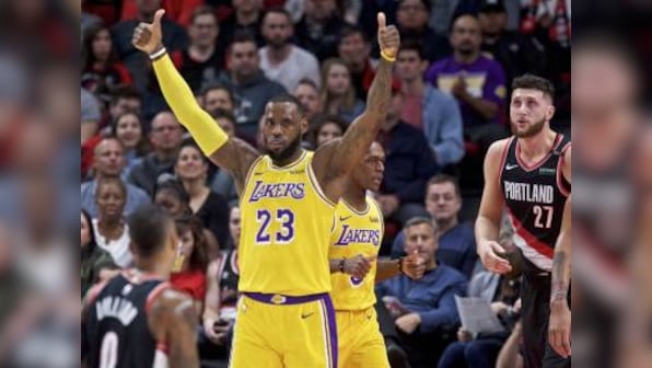NBA: LeBron James stars in Lakers' win over Trail Blazers; Victor Oladipo's clutch three-pointer helps Pacers beat Celtics