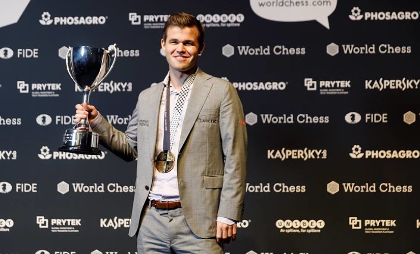 Chess grandmaster Magnus Carlsen wins his sixth World Blitz Championship,  securing third Triple Crown