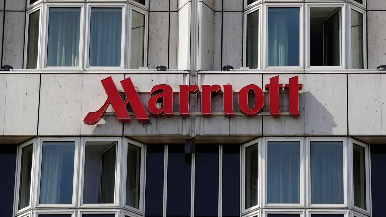 Logo of Marriott hotel is seen in Vienna, Austria. Image: Reuters