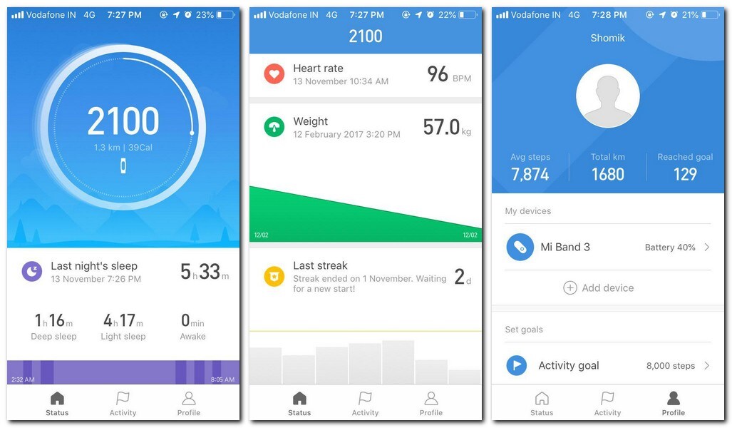 Mi band 3 online sleep tracking