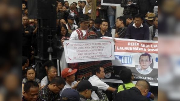 Mizoram polls: NGOs stage protests, demand removal of election official over status of Bru refugee voters; threaten armed rebellion