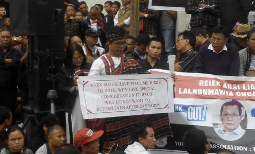 NGOs organising protests in Aizawl. Henry L Khojol/101Reporters