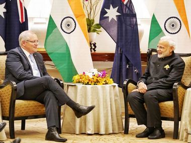 Narendra Modi meets Scott Morrison in Singapore; leaders discuss bilateral ties in areas of trade, defence Narendra Modi meets Scott Morrison in Singapore; leaders discuss bilateral ties in areas of trade, defence