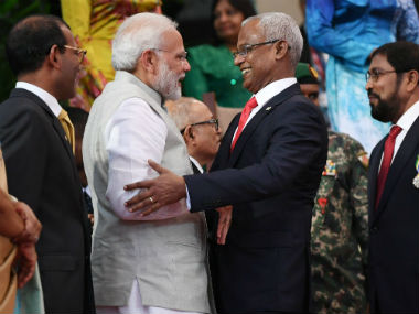 Narendra Modi in Maldives says he is looking forward to working with country's new president Ibrahim Mohamed Solih Narendra Modi in Maldives says he is looking forward to working with country's new president Ibrahim Mohamed Solih