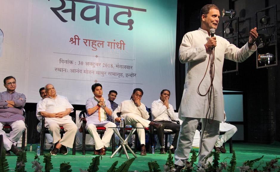 The Congress chief also addressed a gathering of lawyers, businessmen and others, in Indore. PTI The Congress chief also addressed a gathering of lawyers, businessmen and others, in Indore. PTI