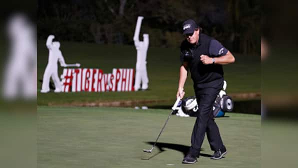 Phil Mickelson edges past Tiger Woods in playoff under floodlights to win The Match and pocket $9 million cash prize