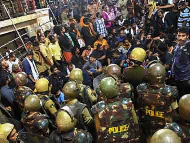 Ramesh Chennithala and other Opposition leaders heading to Sabarimala shrine to protest prohibitory orders briefly blocked by police