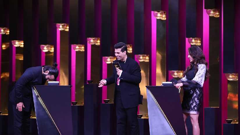Saif and Sara Ali Khan on Koffee with Karan season 6. Star World