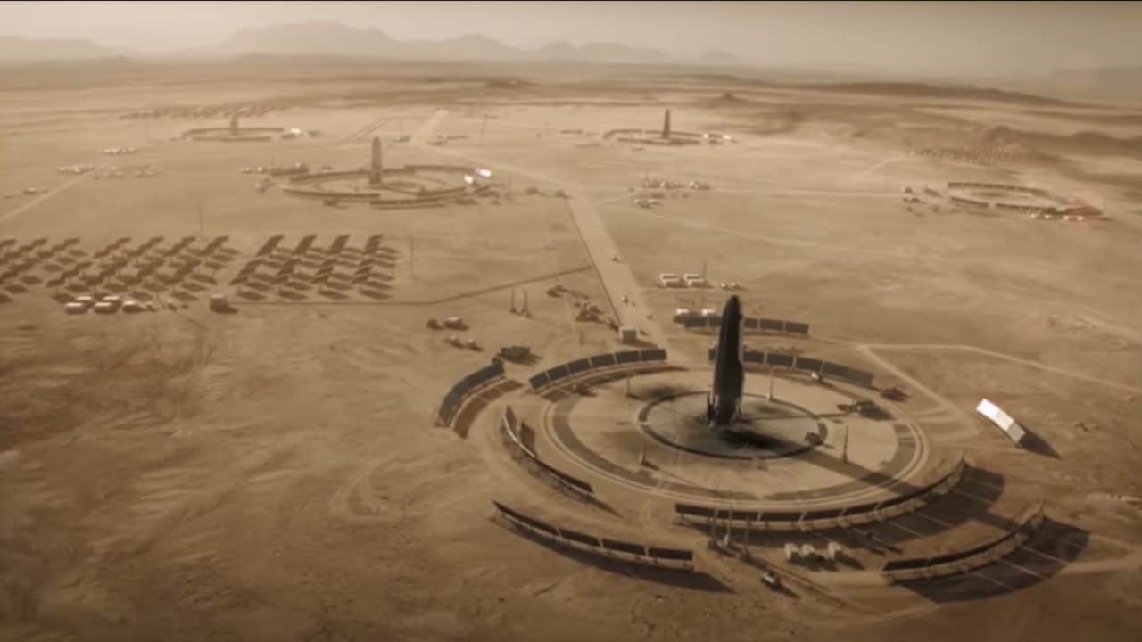 The future of energy on Mars is solar energy, which takes place under this image of charging stations, built early in the early season by early colonists from Martia. Image courtesy: National Geographic.