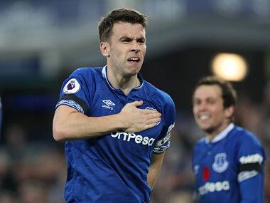 Soccer Football - Premier League - Everton v Brighton & Hove Albion - Goodison Park, Liverpool, Britain - November 3, 2018 Everton’s Seamus Coleman celebrates scoring their second goal REUTERS/Jon Super EDITORIAL USE ONLY. No use with unauthorized audio, video, data, fixture lists, club/league logos or 