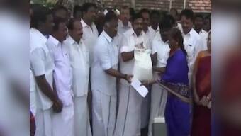 E Palaniswami visits districts hit by Cyclone Gaja in Tamil Nadu, distributes relief material