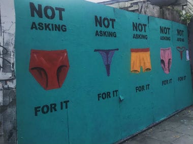 Protests have erupted across Ireland over a thong being presented as evidence in a rape case. Image courtesy: @BethMohen/Twitter
