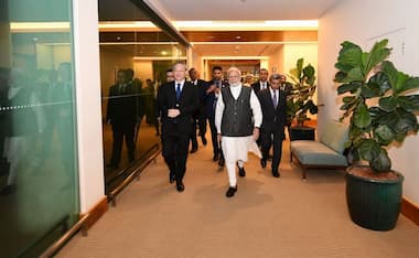 Narendra Modi in Singapore: PM meets Mike Pence on sidelines Fintech Summit, delivers keynote address at event