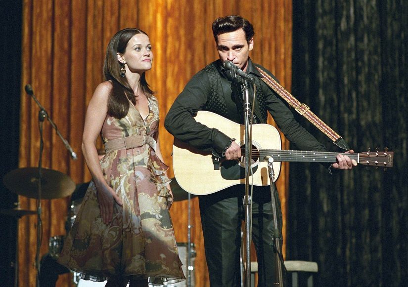 Reese Witherspoon and Joaquin Phoenix in a still from Walk The Line. Image via Facebook