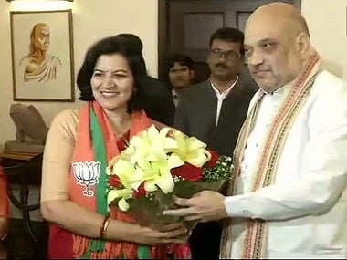 Former IAS officer Aparajita Sarangi joined the BJP on Tuesday. ANI