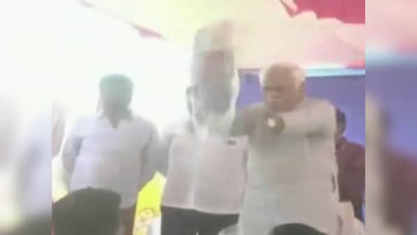 Karnataka minister RV Deshpande throws sports kits at athletes; BJP terms it 'uncivilised behaviour' part and parcel of Congress