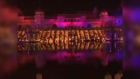 Uttar Pradesh govt's Deepotsav 2018 sets world record for lighting over three lakh diyas on banks of River Sarayu