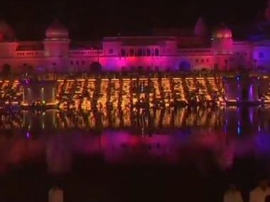 Uttar Pradesh govt's Deepotsav 2018 sets world record for lighting over three lakh diyas on banks of River Sarayu Uttar Pradesh govt's Deepotsav 2018 sets world record for lighting over three lakh diyas on banks of River Sarayu