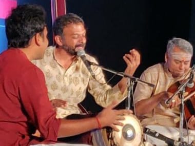 Caranatic vocalist TM Krishna performed at the Garden of Five Senses in Delhi on Saturday.