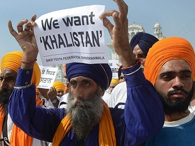File photo of a protest by radical Sikh groups. AFP