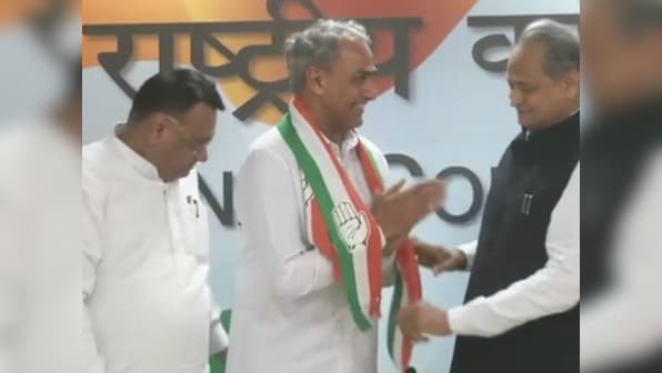 BJP's Dausa MP Harish Chandra Meena joins Congress; Ashok Gehlot and Sachin Pilot to contest Rajasthan polls