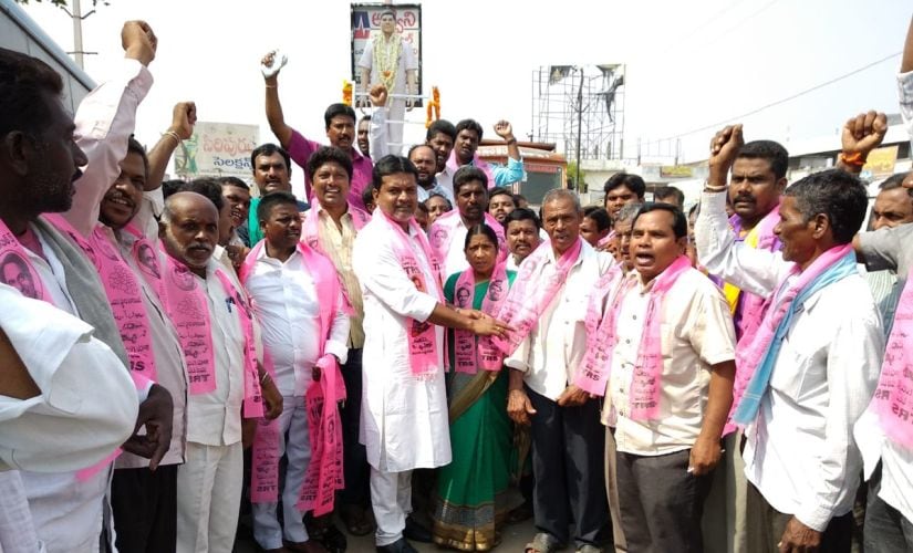 Putta Madhukar, TRS candidate from Manthani, put up a brave face, saying, “The call to boycott elections has no relevance in democracy." Image/101Reporters