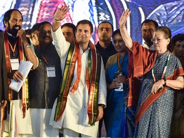 Sensing chink in KCR armour, Congress pushes narrative of Sonia Gandhi as 'mother of Telangana' Sensing chink in KCR armour, Congress pushes narrative of Sonia Gandhi as 'mother of Telangana'