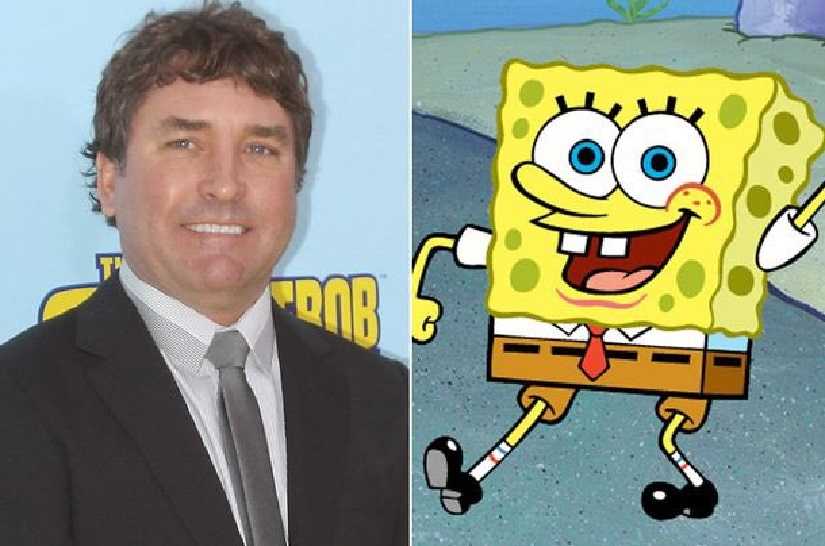 Stephen Hillenburg and SpongeBob SquarePants. Image from Twitter @PopCrave