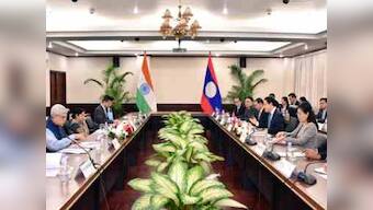 Sushma Swaraj holds bilateral talks with Laotian counterpart Saleumxay Kommasith; meets Prime Minister Thongloun Sisoulith