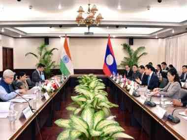 Sushma Swaraj holds bilateral talks with Laotian counterpart Saleumxay Kommasith; meets Prime Minister Thongloun Sisoulith