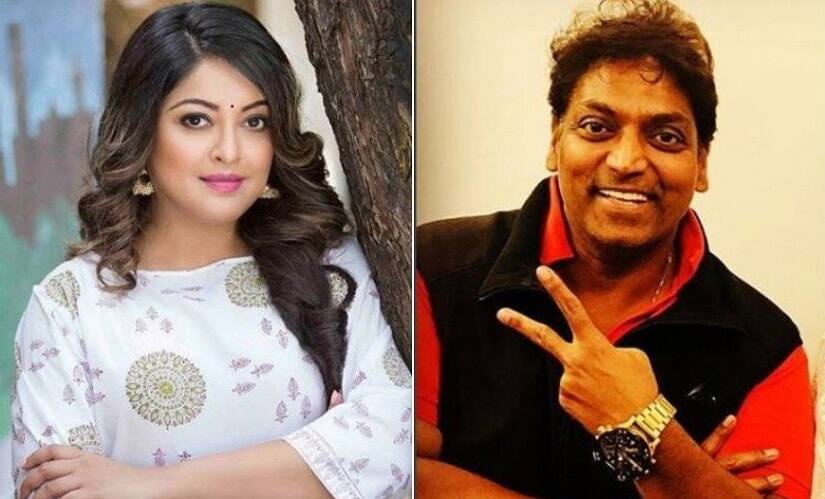 Tanushree Dutta; Ganesh Acharya. Image via Twitter/@somsirsa
