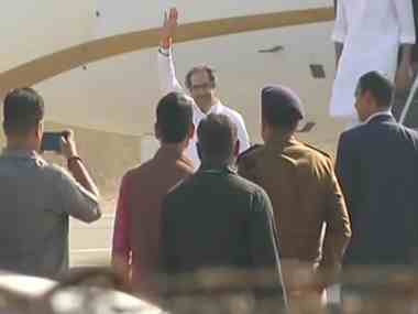 Uddhav Thackeray arrives in Ayodhya; unclear whether he will meet Ram Janmabhoomi Nyas chief Mahant Nritya Gopal Das Uddhav Thackeray arrives in Ayodhya; unclear whether he will meet Ram Janmabhoomi Nyas chief Mahant Nritya Gopal Das