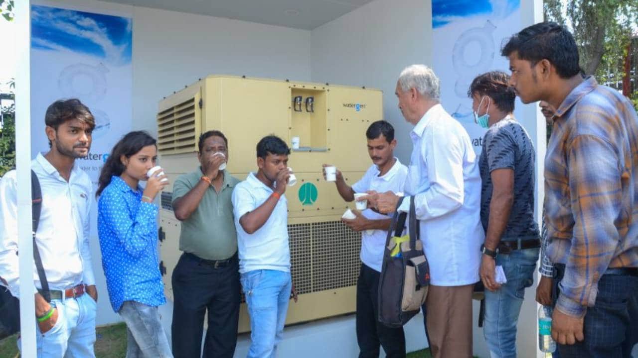 Another water generator by WaterGen was introduced to citizens of Hyderabad in a TATA-Water-Gen pilot program to promote clean water innovation in the city. Image courtesy: WaterGen