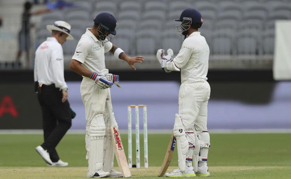 Virat Kohli and Ajinkya Rahane forged an unbroken 90-run stand for the third wicket. AP