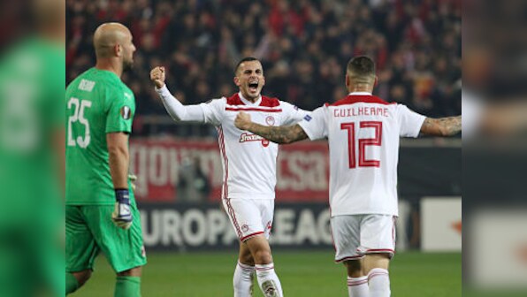 Europa League: Olympiakos send AC Milan crashing out; Eintracht Frankfurt fans run riot during Lazio win