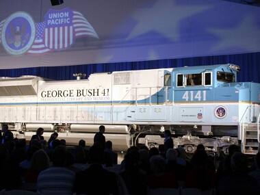 4141 locomotive to carry George HW Bush's casket on funeral procession; train was commissioned in honour of 41st US president