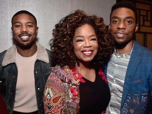 Oprah Winfrey hosts Black Panther party to celebrate Marvel film's Golden Globe nominations Oprah Winfrey hosts Black Panther party to celebrate Marvel film's Golden Globe nominations