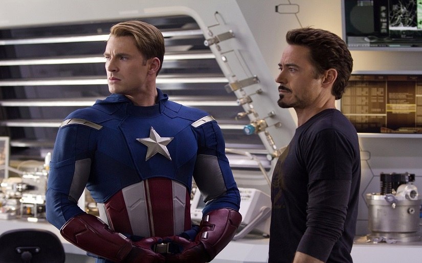 Captain America and Iron Man in Avengers: Age of Ultron. Marvel