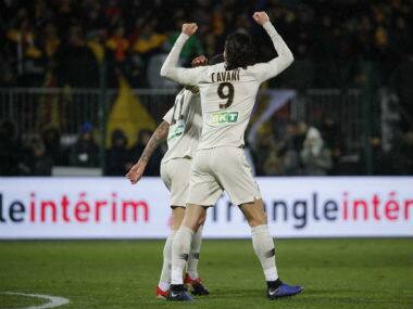 French League Cup: Edinson Cavani equals competition goal record to guide Paris Saint-Germain to last-16
