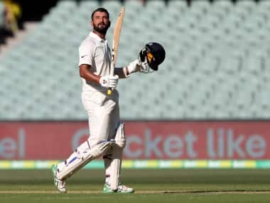 Cheteshwar Pujara scored 123 off 246 balls on Day 1 of Adelaide Test. AP