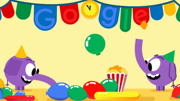 New Year's Eve 2018: Google doodle wishes with a pair of partying baby elephants