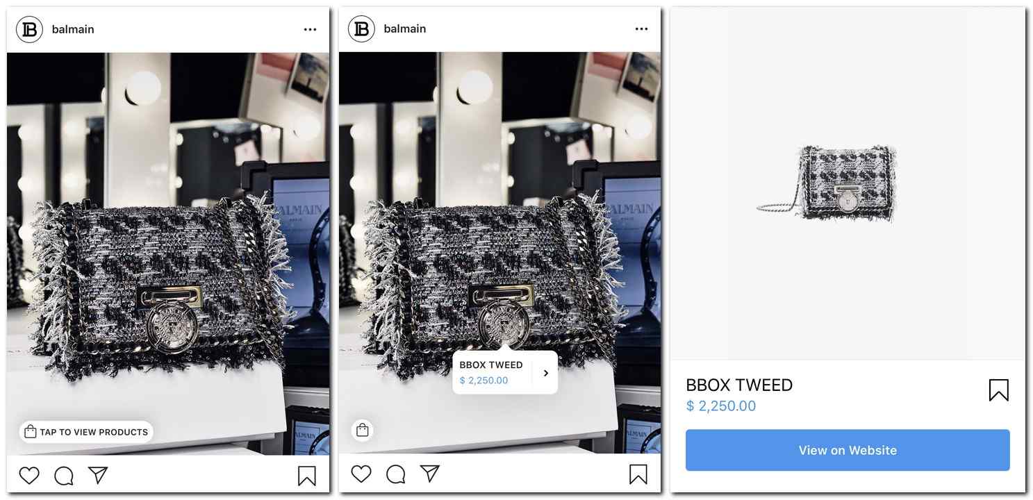 Instagram shopping in feed. Image: Instagram app