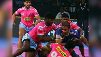 Pro Kabaddi 2018: Jaipur Pink Panthers beat Tamil Thalaivas to keep playoff-spot hopes alive