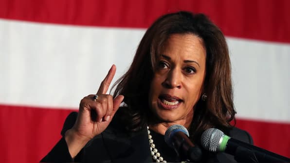 U.S. presidential contender Kamala Harris favors look at breaking up Facebook