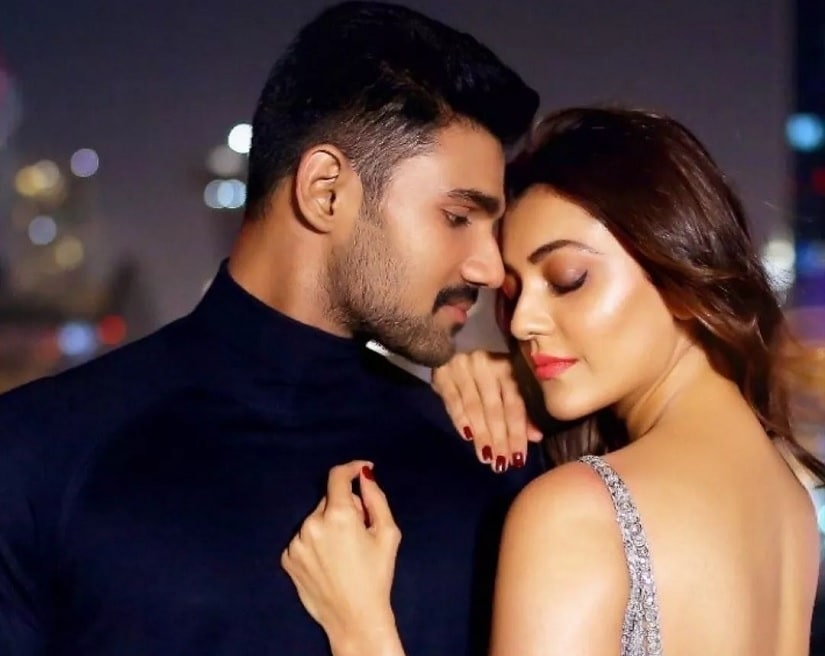Bellamkonda Sai Sreenivas and Kajal Aggarwal in Kavacham. Image via Twitter