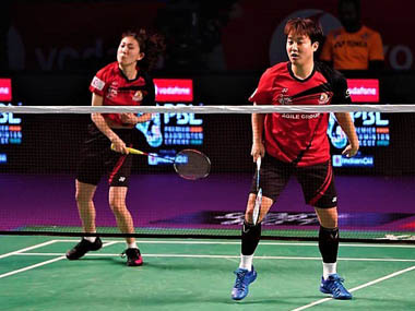 PBL 2018-19: Hyderabad Hunters storm to victory over Chennai Smashers despite PV Sindhu's loss to Ji Hyun Sung PBL 2018-19: Hyderabad Hunters storm to victory over Chennai Smashers despite PV Sindhu's loss to Ji Hyun Sung