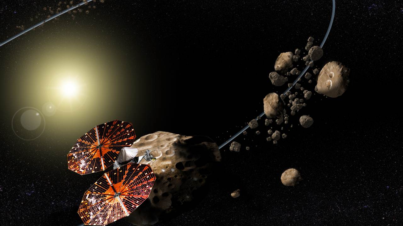 An artistic representation of Lucy and the Trojans. Image courtesy: SWRI