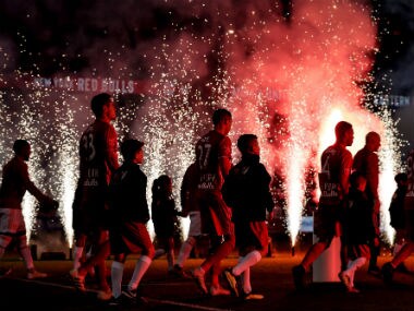 New York Red Bulls amd Atlanta United players at the Red Bull Arena. Reuters