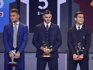 Inter Milan's Mauro Icardi wins Serie A Footballer of the Year award; Juventus' Massimiliano Allegri voted best coach Inter Milan's Mauro Icardi wins Serie A Footballer of the Year award; Juventus' Massimiliano Allegri voted best coach